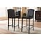 Baxton Studio Libra Black Modern Bar Stool With Nail Head Trim, PK2 85-4296 - alternate 4